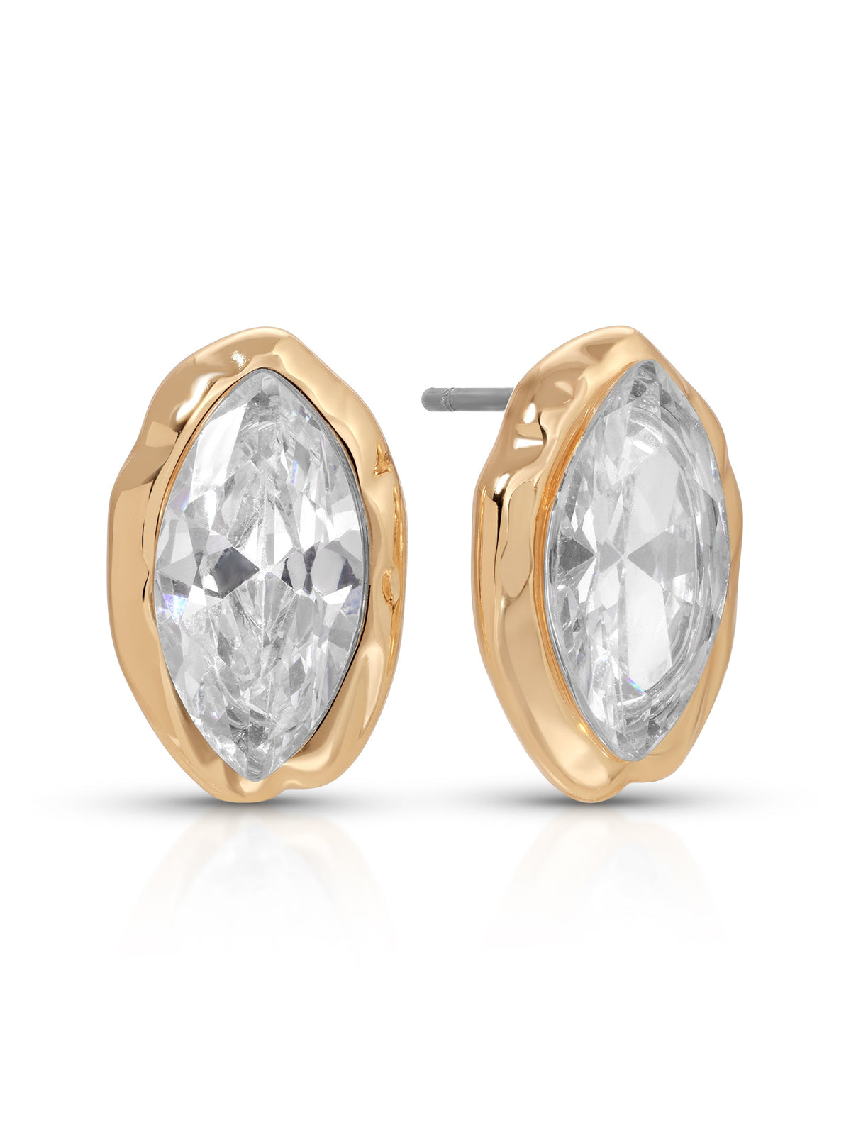 Crystal Luxe Mini Studs - Clear Crystal with 18k Gold Plating | Ettika