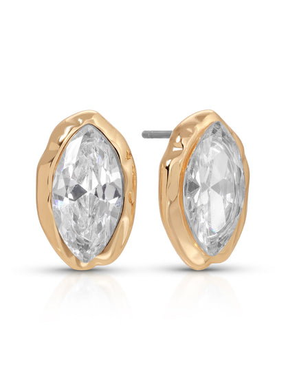Crystal Luxe Mini Studs - Clear Crystal with 18k Gold Plating | Ettika