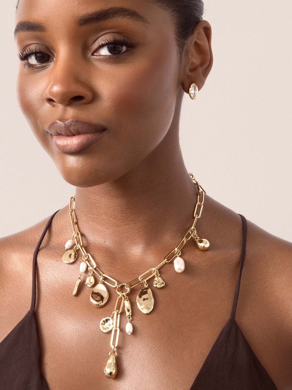 Crystal Luxe Mini Studs - Clear Crystal with 18k Gold Plating | Ettika