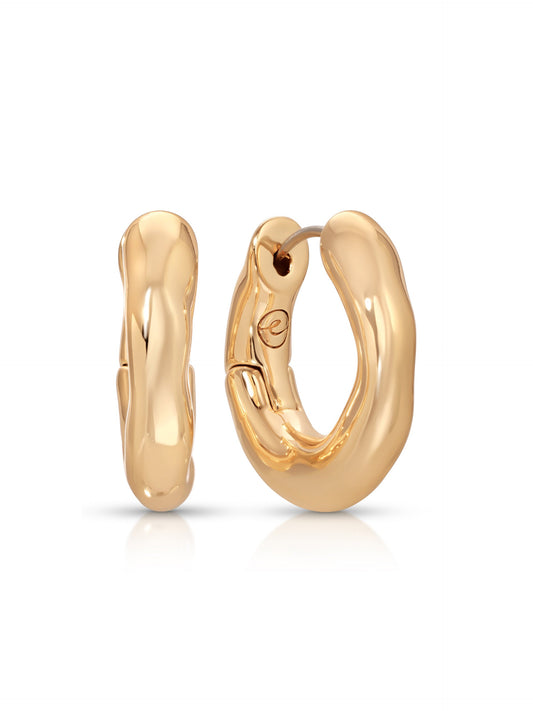 Mini Molten Hoops - 18k Gold Plated | Ettika