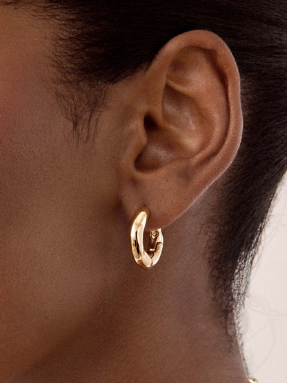 Mini Molten Hoops - 18k Gold Plated | Ettika
