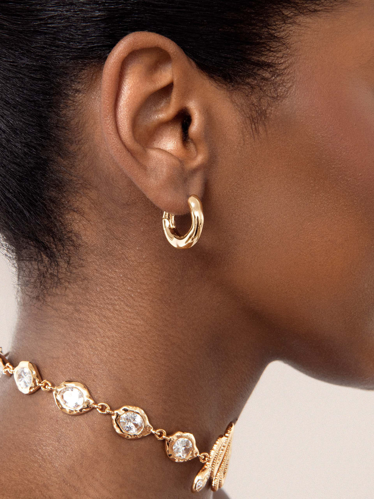 Mini Molten Hoops - 18k Gold Plated | Ettika