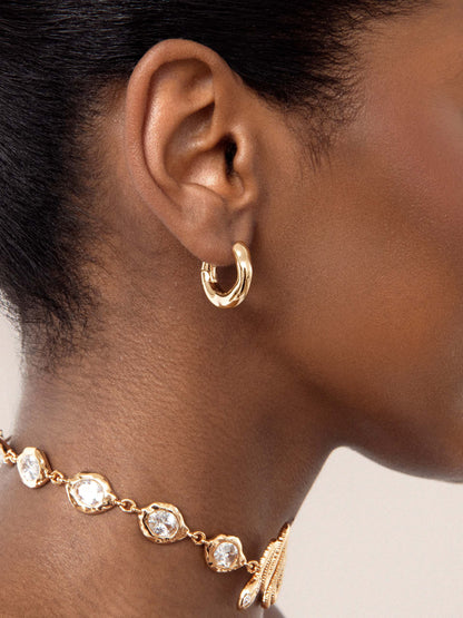 Mini Molten Hoops - 18k Gold Plated | Ettika