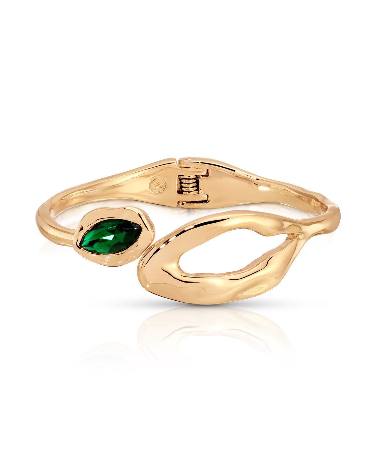 Molten Marquise Cuff - Clear Crystal with 18k Gold Plating | Ettika