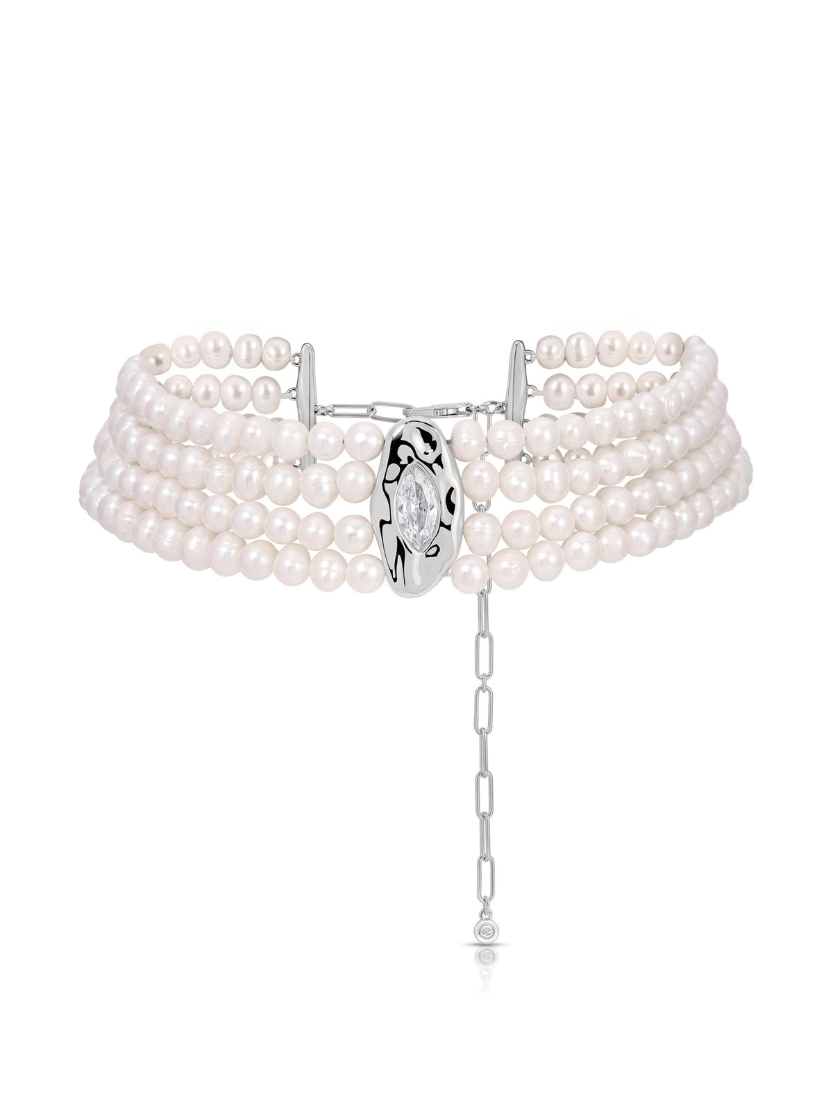 Freshwater Pearl Luxe Choker - Pearl with 18k Gold Plating | Ettika