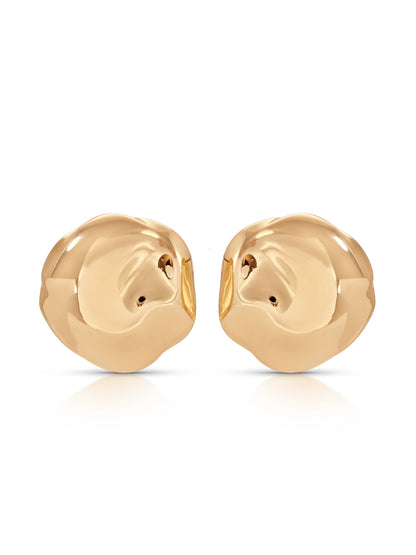 Molten Button Studs - 18k Gold Plated | Ettika