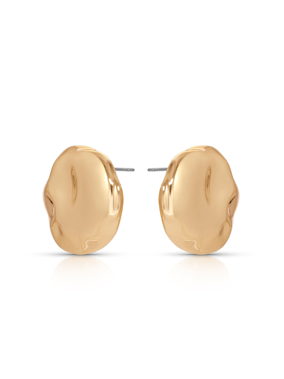 Molten Button Studs - 18k Gold Plated | Ettika