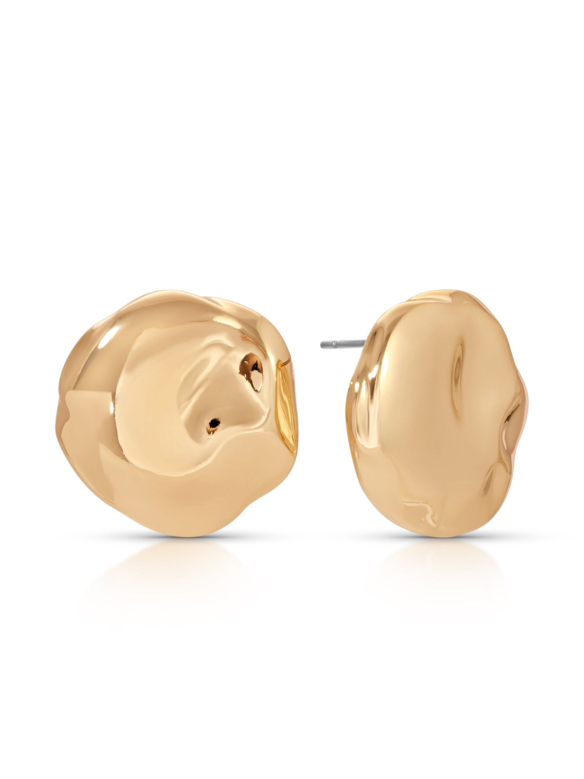 Molten Button Studs - 18k Gold Plated | Ettika