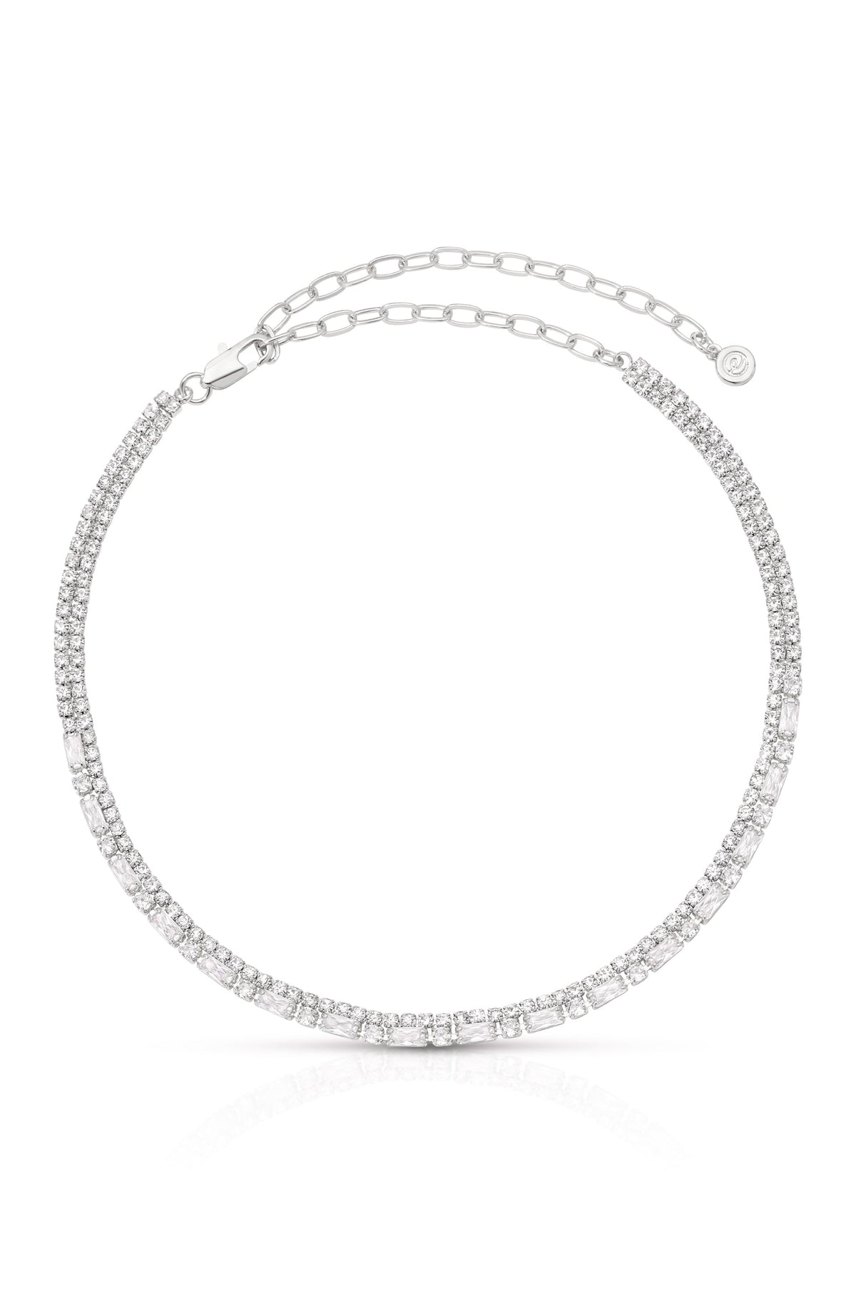 Dainty Crystal Strands Choker - Black Crystal with 18k Gold Plating | Ettika
