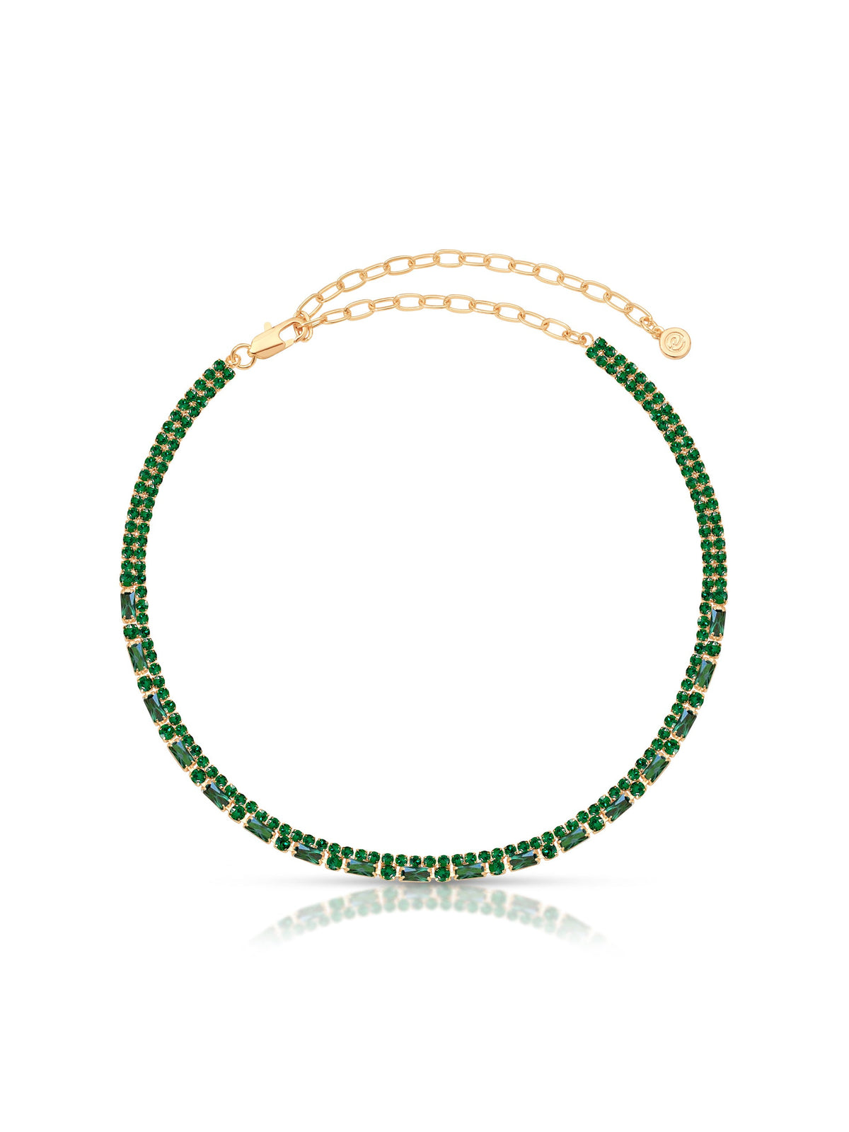 Dainty Crystal Strands Choker - Black Crystal with 18k Gold Plating | Ettika