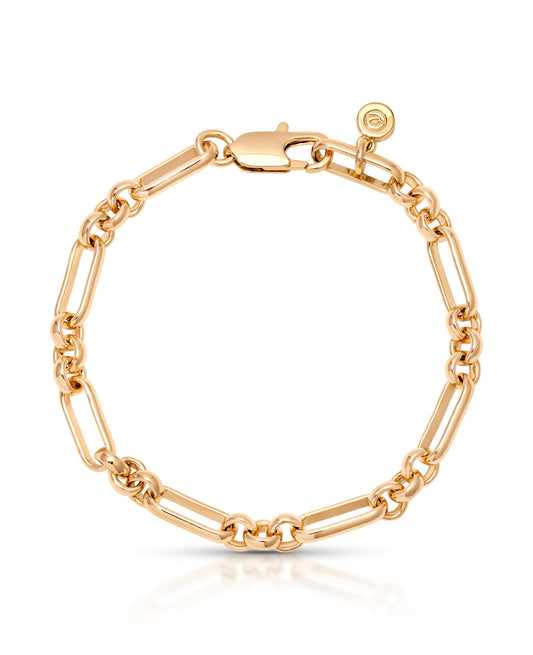 Mixed Link Chain Bracelet - 18k Gold Plated | Ettika