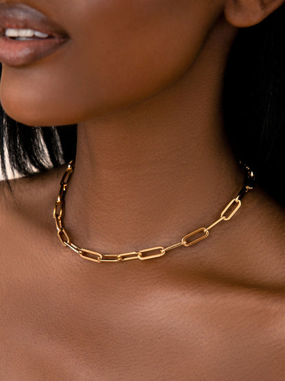 Paperclip Chain Necklace - 18k Gold Plated | Ettika