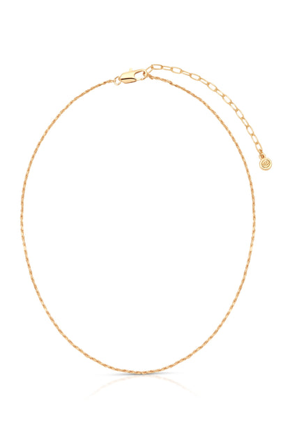 Dainty Rope Chain Necklace - 18k Gold Plated | Ettika