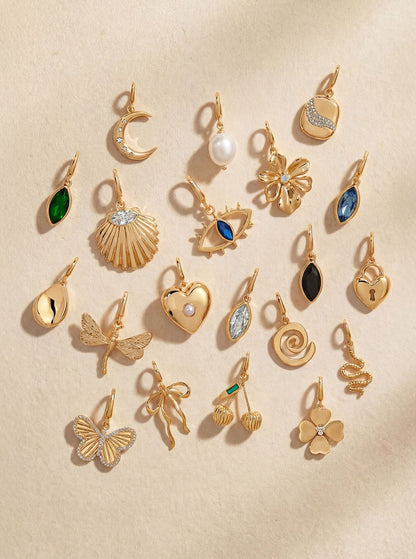 Butterfly Charm - Clear Crystal with 18k Gold Plating | Ettika