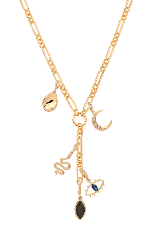 Midnight Charm Lariat Necklace | Ettika