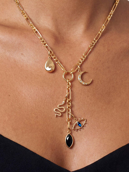 Midnight Charm Lariat Necklace | Ettika