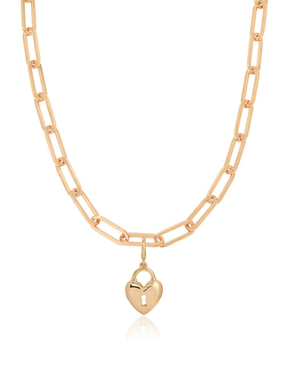 Heart Lock Charm Necklace | Ettika