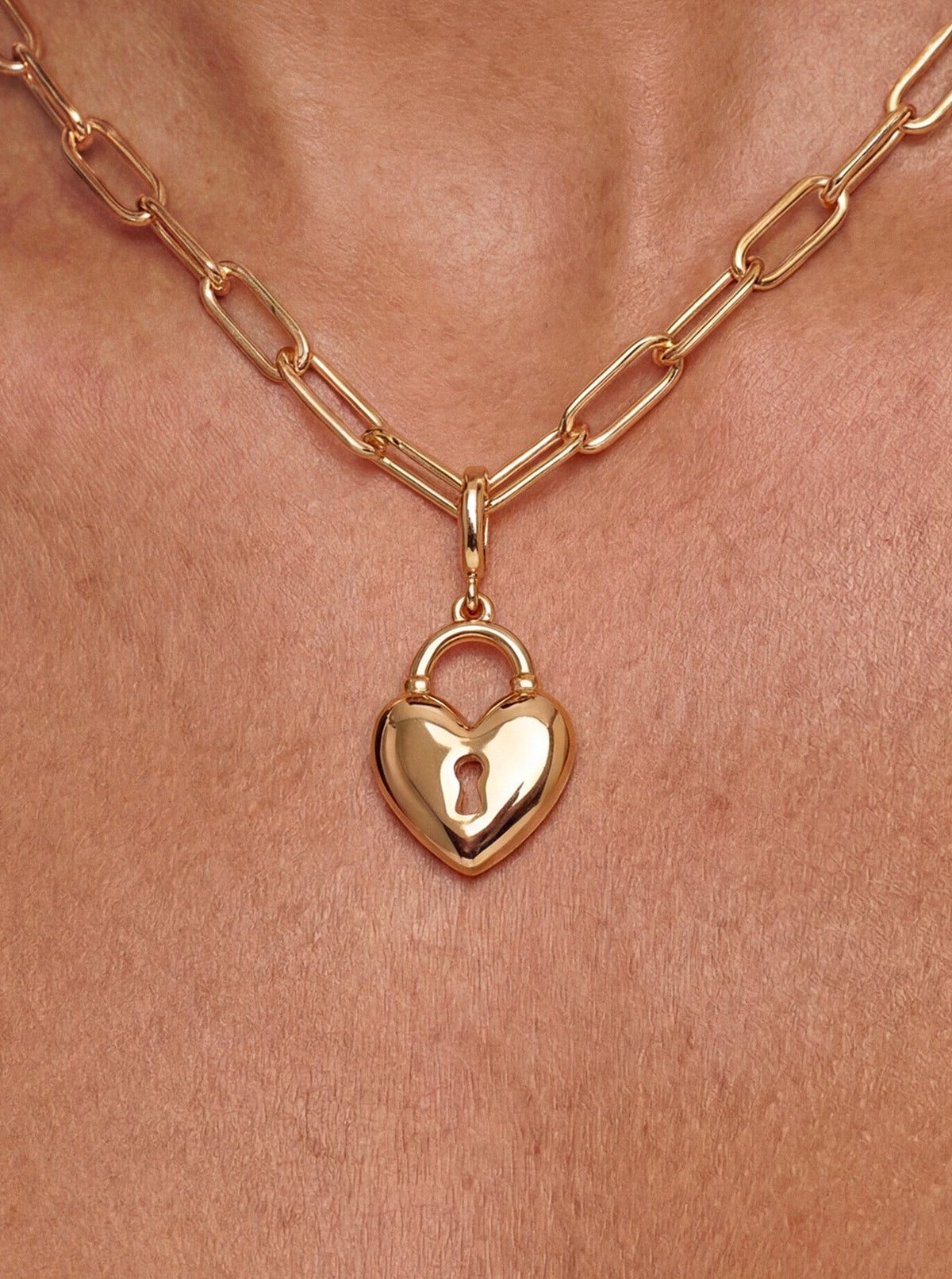 Heart Lock Charm Necklace | Ettika