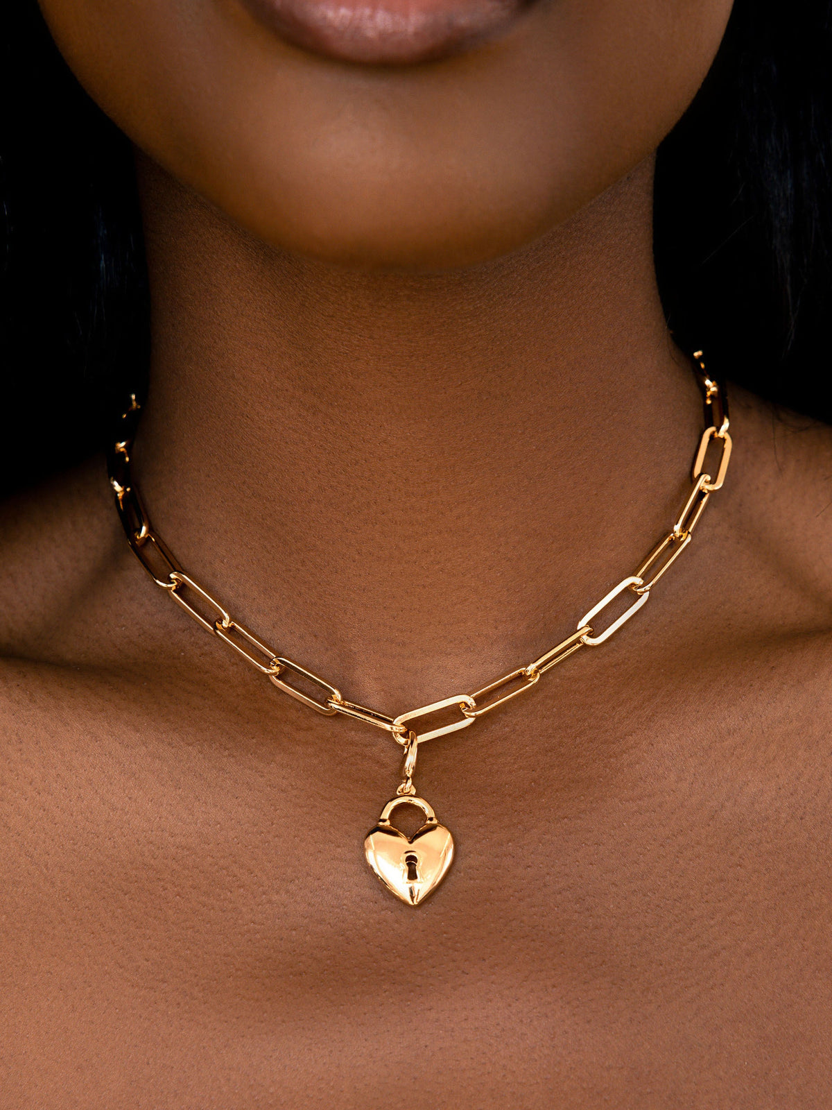 Heart Lock Charm Necklace | Ettika