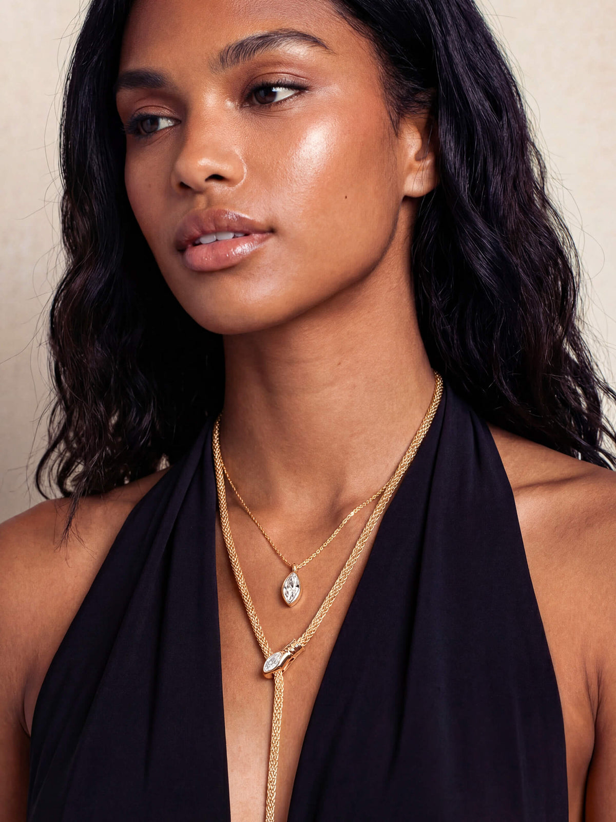 Serpentina Marquise Necklace Set | Ettika