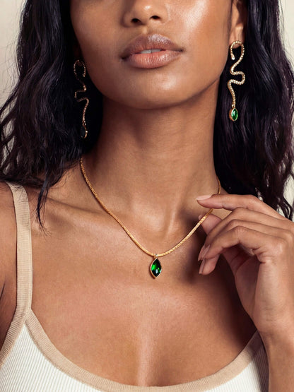 Emerald Serpentina Marquise Set | Ettika