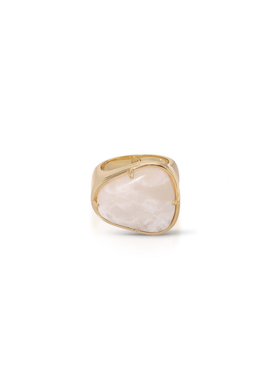 Solstice Ring - Bone Stone with 18k Gold Plating | Ettika