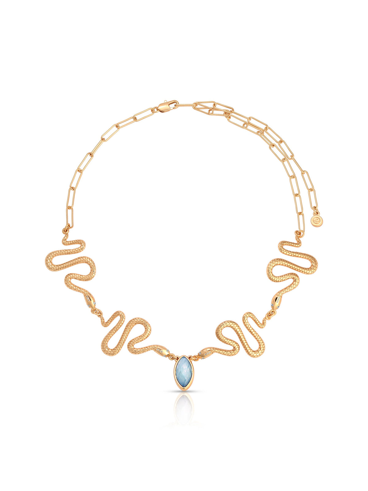 Mother of Pearl Serpentina Snake Choker - Light Pink Mother of Pearl with 18k Gold Plating | Ettika