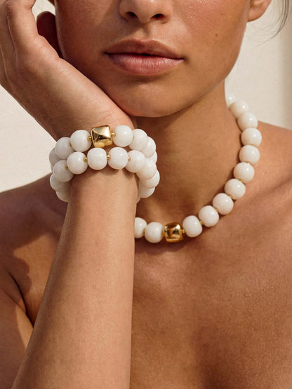 Power Bead Set in Bone | Ettika