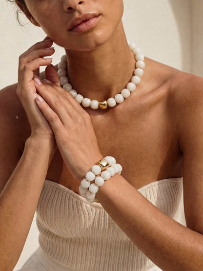 Power Bead Set in Bone | Ettika