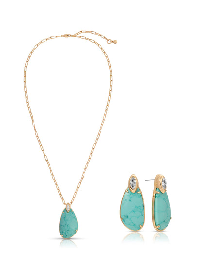 Majestic Stone SetPendant Necklace & Earring | Ettika