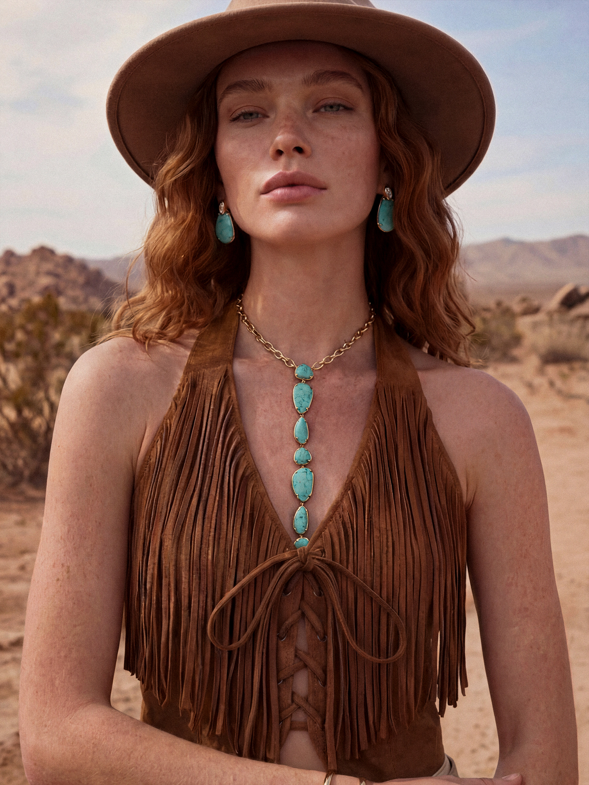 Majestic Stone Set Necklace & Earring | Ettika