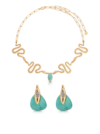 Turquoise Snake Solstice Set | Ettika