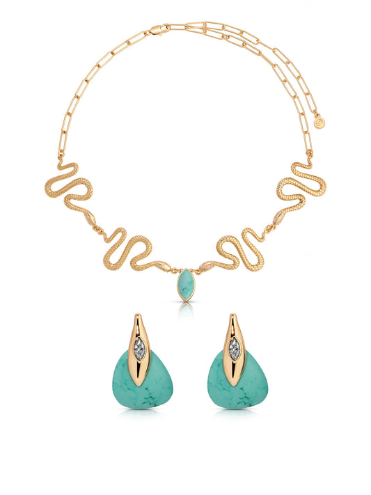 Turquoise Snake Solstice Set | Ettika