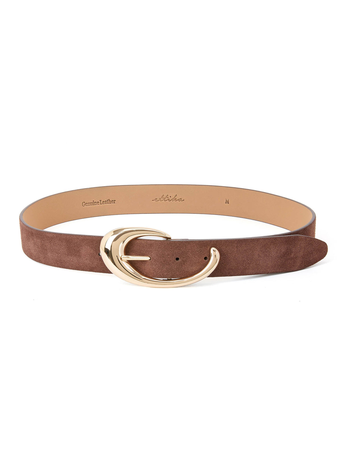 Warm Truffle Suede Belt - Warm Truffle Suede with Gold Hardware | Ettika