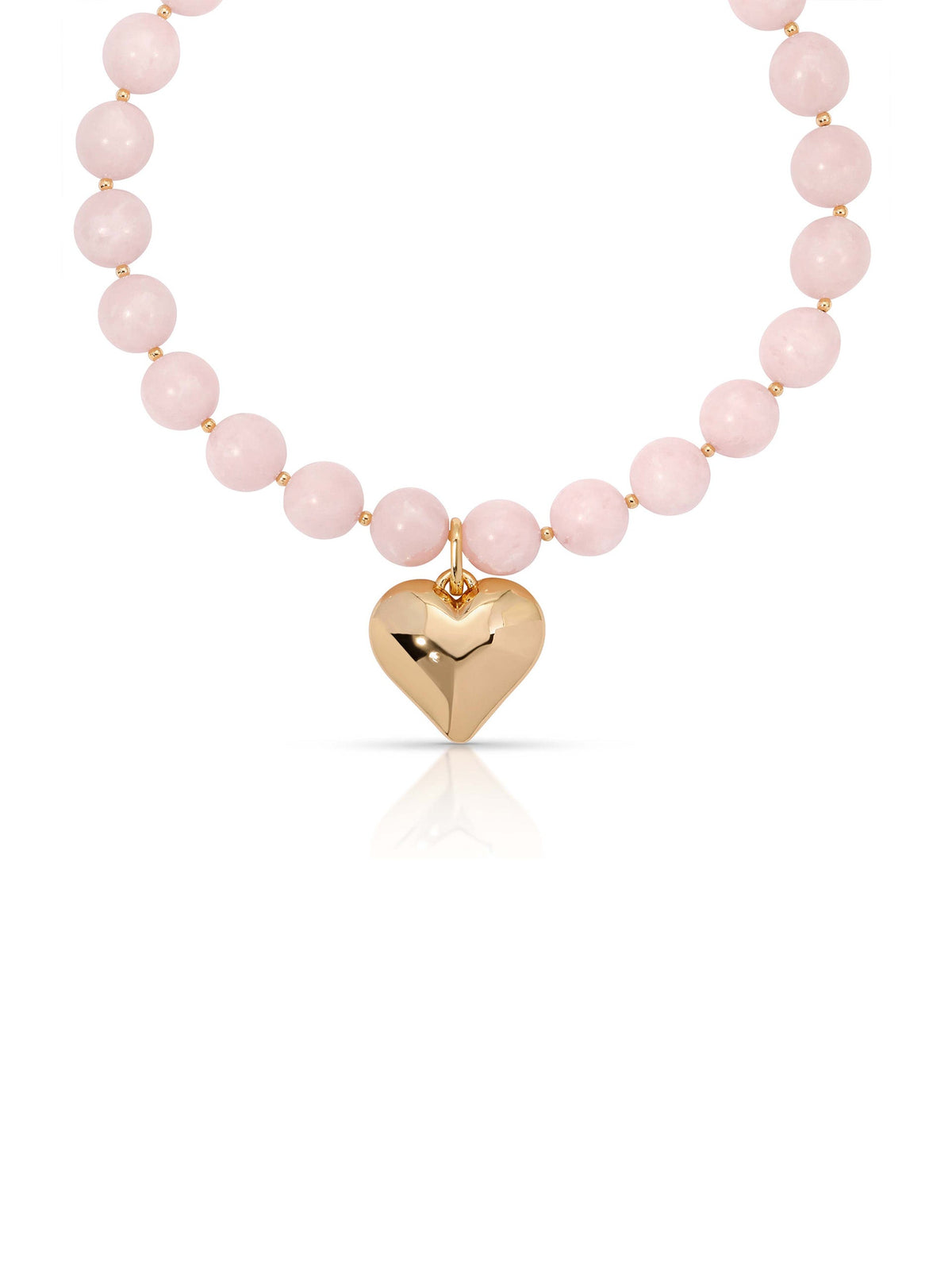 Luck and Love Rose Heart Necklace - Rose with 18k Gold Plating | Ettika