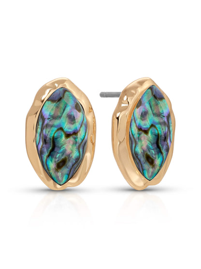 Abalone Luxe Mini Studs - Abalone with 18k Gold Plating | Ettika