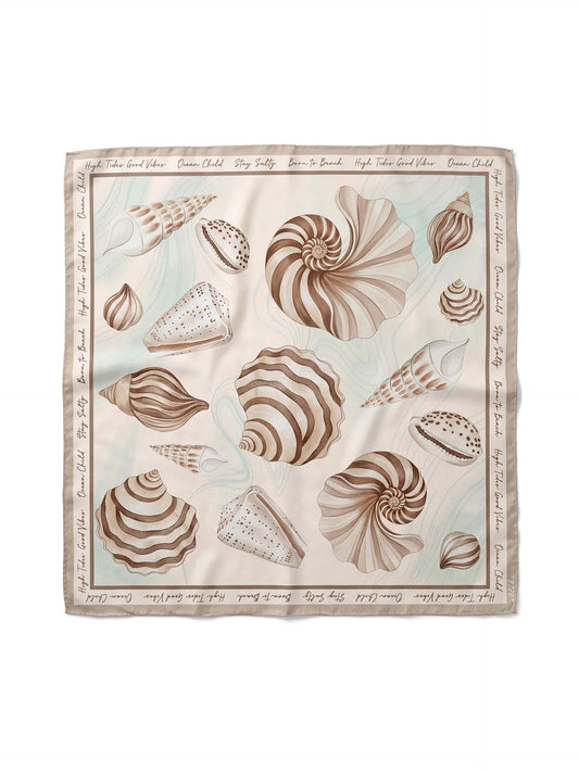 Coastal Sea Shell Scarf - Beige | Ettika