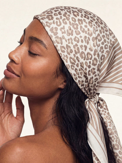 Neutral Animal Print Scarf - Tan | Ettika