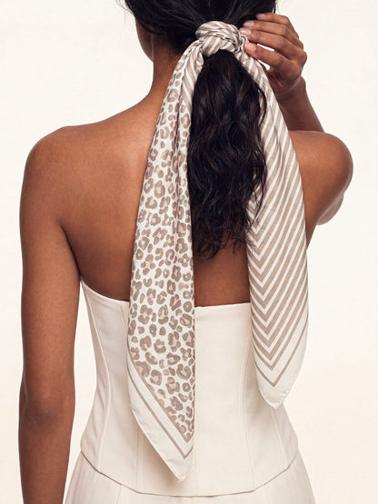Neutral Animal Print Scarf - Tan | Ettika