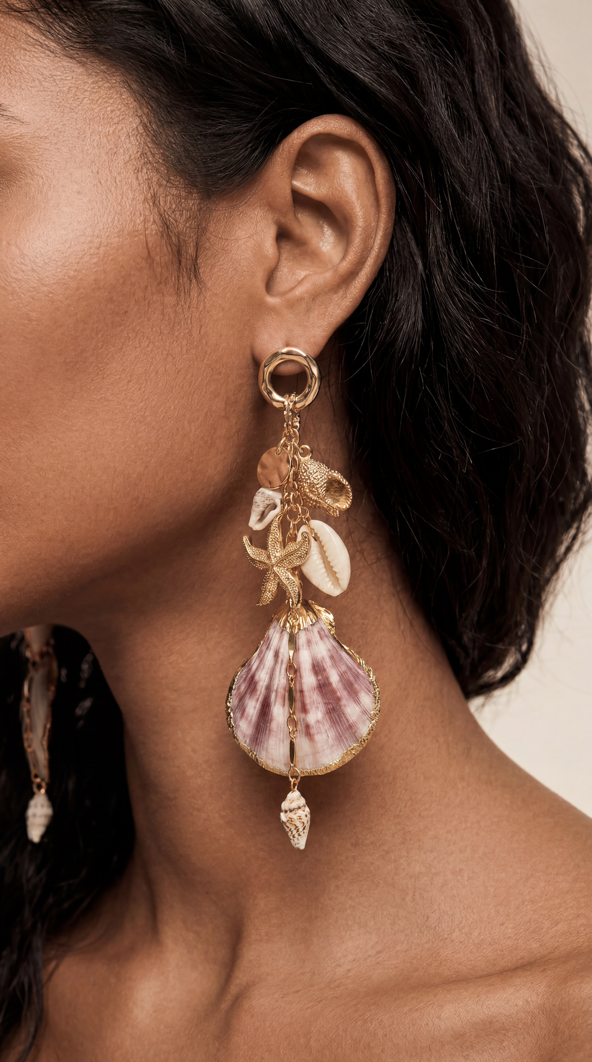 Mermaid Tears Earrings - Shell with 18k Gold Plating | Ettika