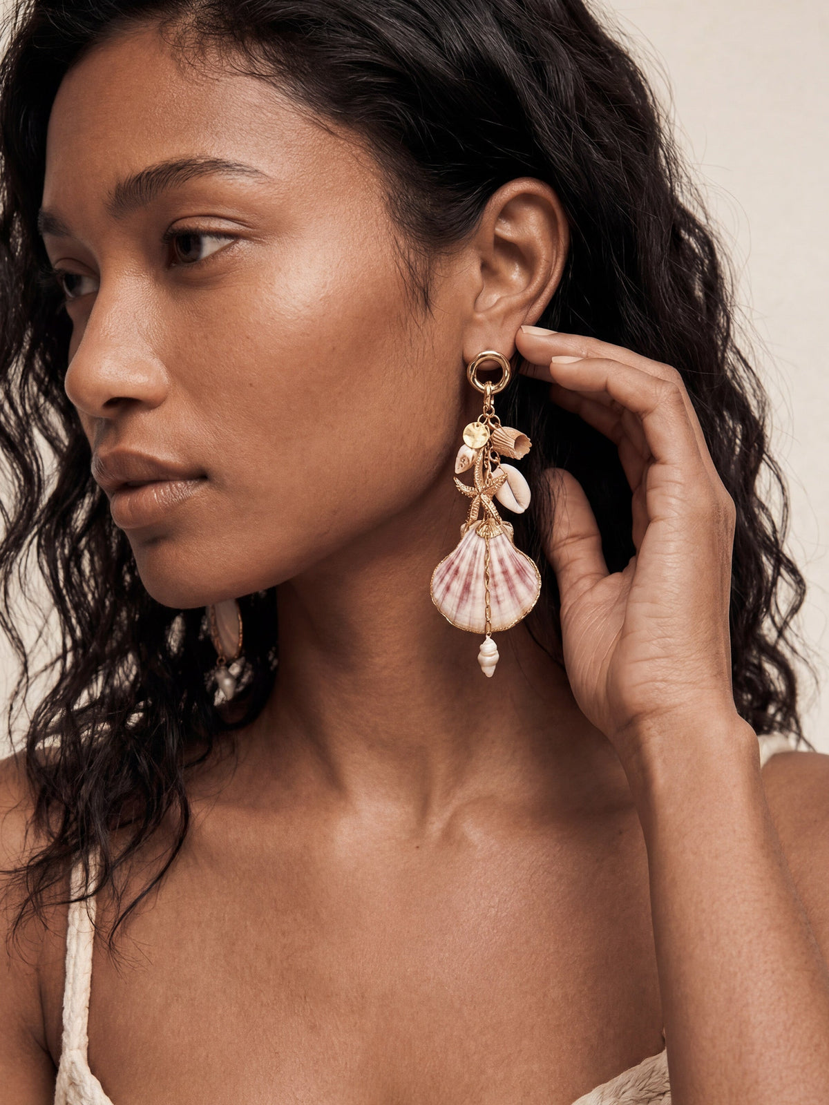 Mermaid Tears Earrings - Shell with 18k Gold Plating | Ettika