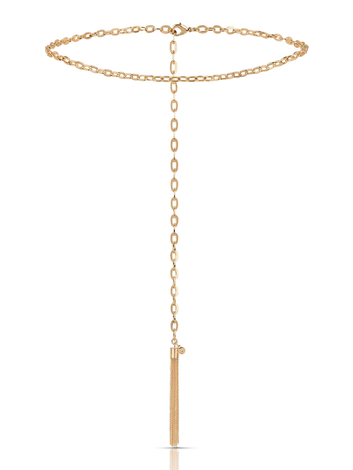 Simple Tassel Chain Belt - Gold Tone | Ettika