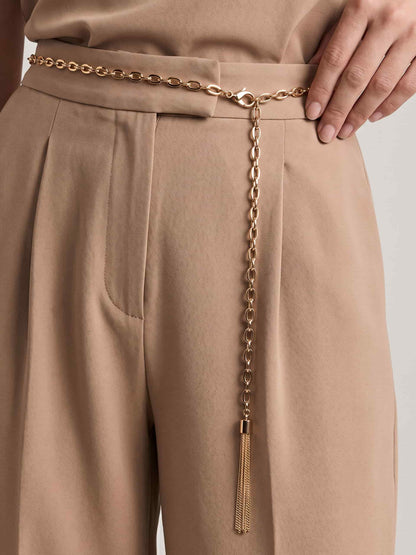 Simple Tassel Chain Belt - Gold Tone | Ettika