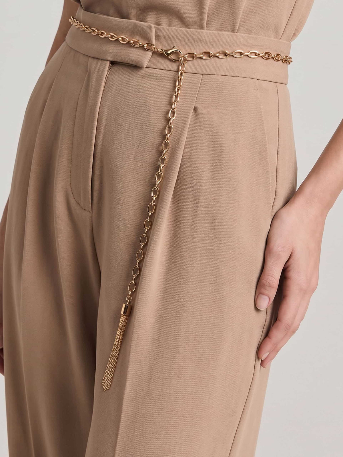 Simple Tassel Chain Belt - Gold Tone | Ettika