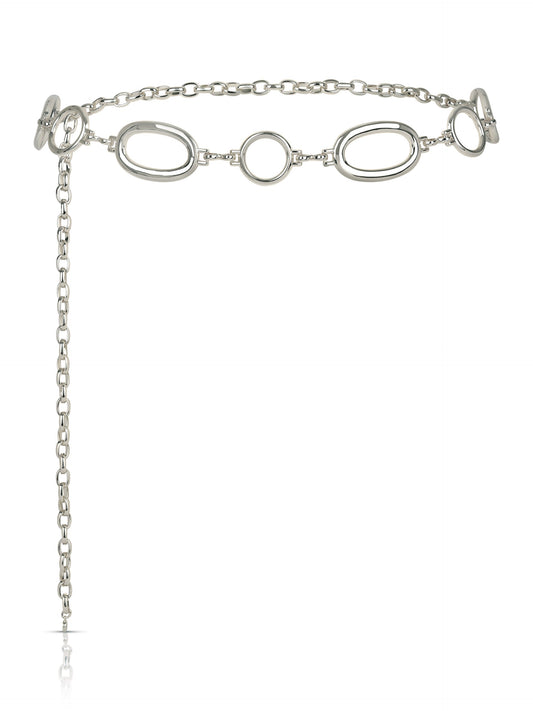 Oval Chain Belt - Silver Plated | Ettika
