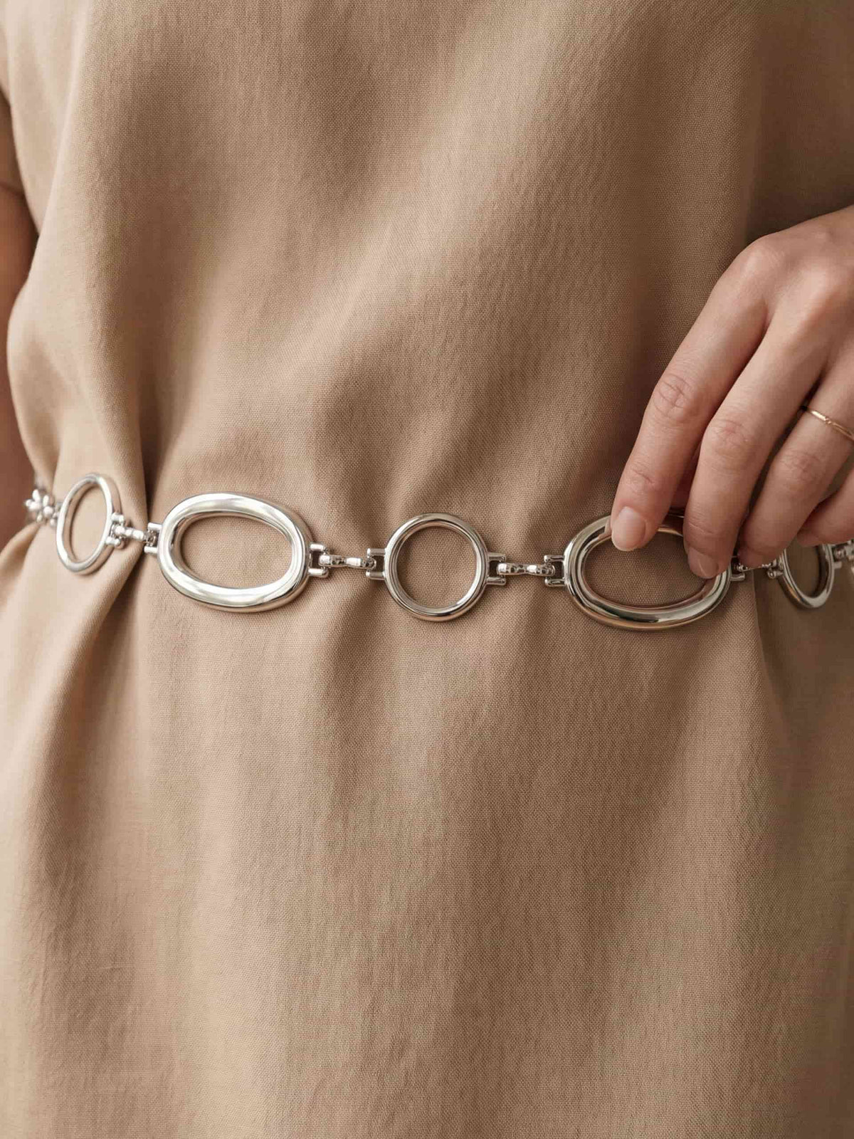 Oval Chain Belt - Silver Plated | Ettika