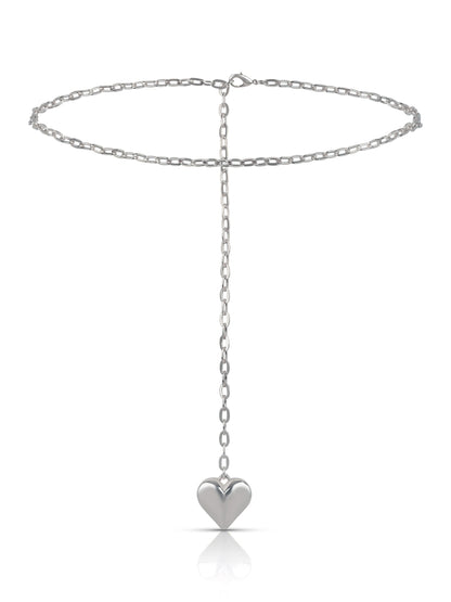 Heart Charm Chain Belt - Gold Tone | Ettika