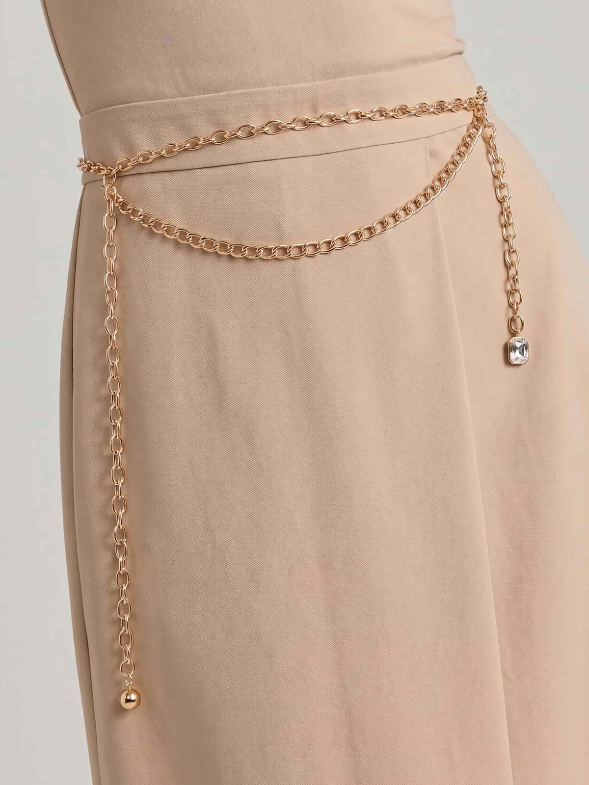 Mixed Chains Belt - Gold Tone | Ettika