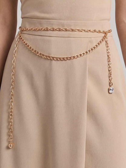 Mixed Chains Belt - Gold Tone | Ettika