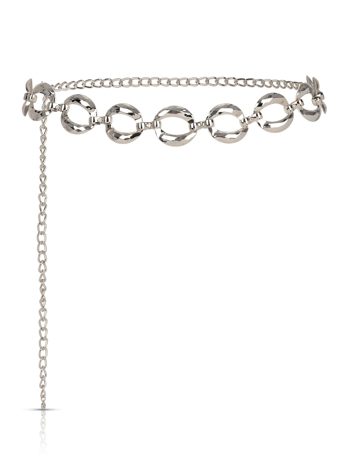 Hammered Rings Belt - Silver Plated | Ettika